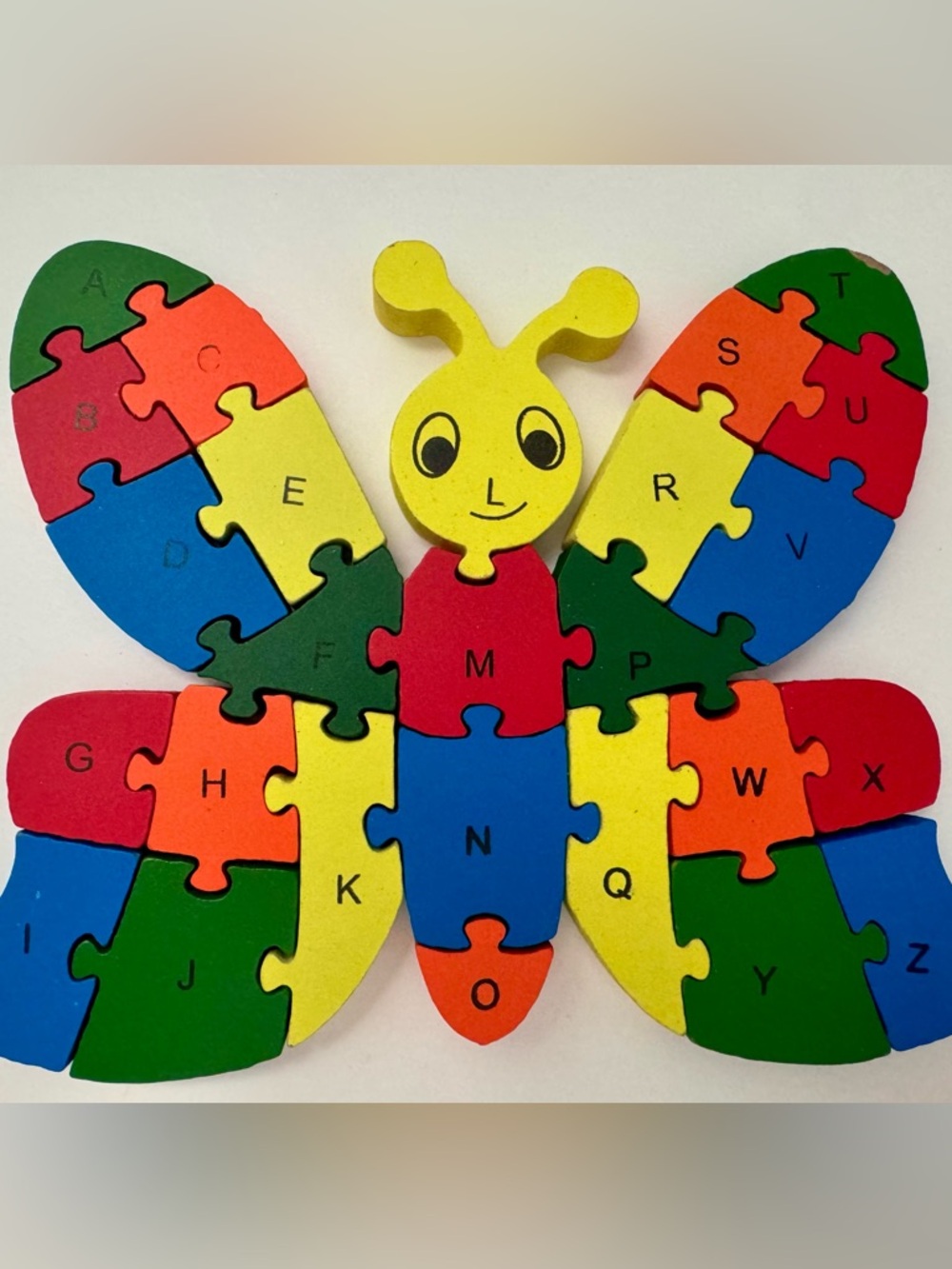 Colorful Butterfly Letter Puzzle